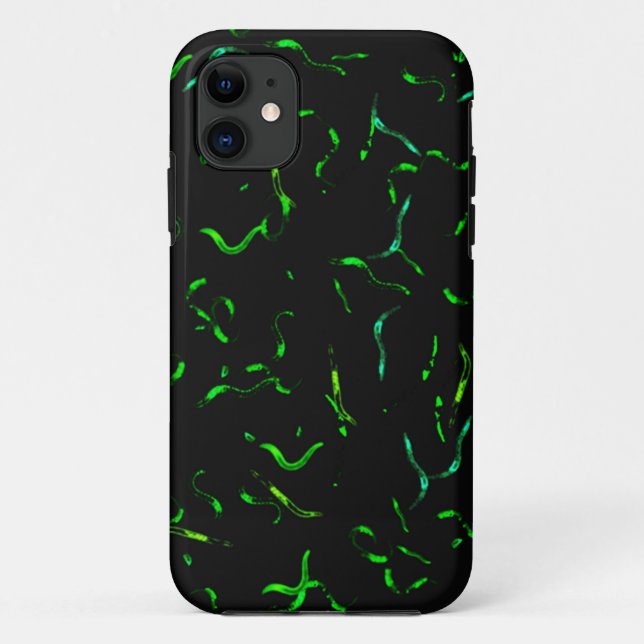 gfp Würmer Case-Mate iPhone Hülle (Rückseite)