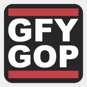 GFY GOP-Aufkleber Quadratischer Aufkleber