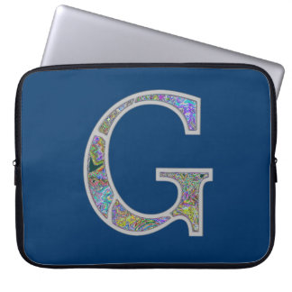 GG belichtetes Monogramm Laptopschutzhülle