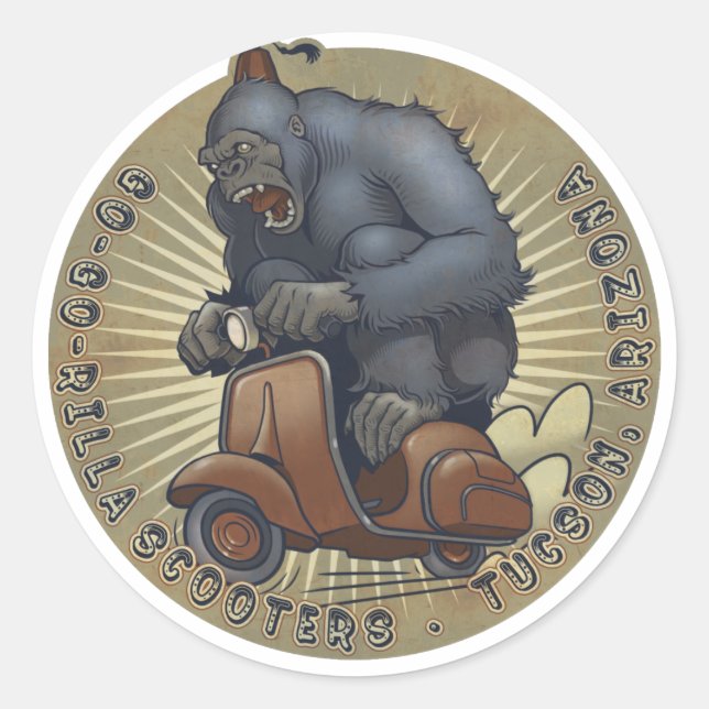 GGR-Farblogo-Aufkleber Runder Aufkleber (Vorderseite)