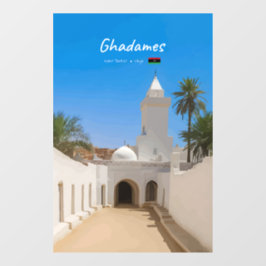 Ghadames, Libyen - Weiße Moschee Fensteraufkleber