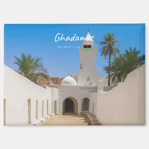Ghadames, Libyen - Weiße Moschee Magnet