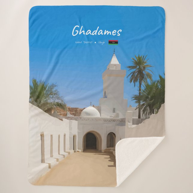 Ghadames, Libyen - Weiße Moschee Sherpadecke (Vorderseite)