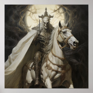 Ghaful Horseman - Untoter Ritter auf einem blass w Poster