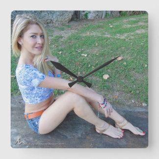 Ghalia Quadratische Wanduhr