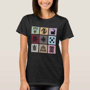 Ghana Adinkra Symbol - Afrikanisches Erbe und Weis T-Shirt