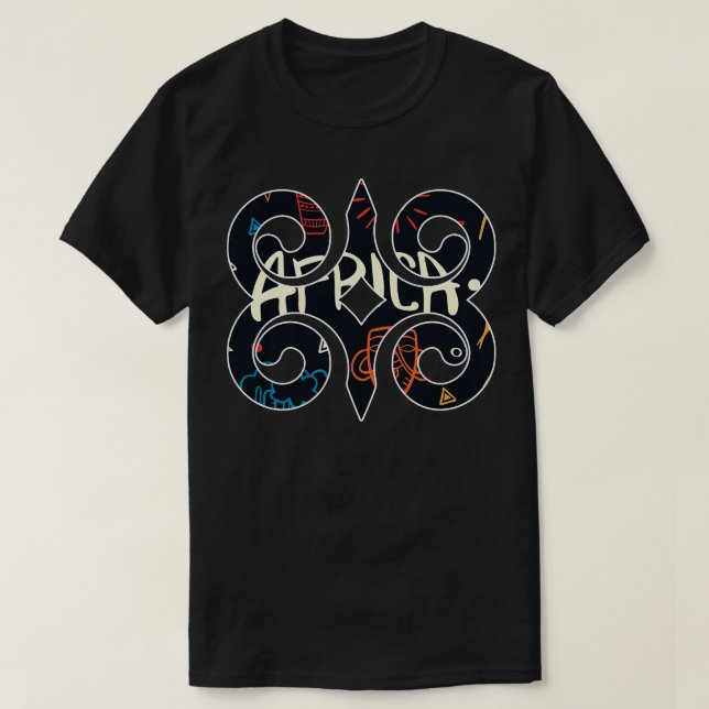 Ghana Akan AdinkraAfrica Ankara Pattern T-Shirt (Design vorne)