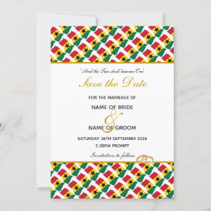 GHANA Christliche Hochzeitsfeier Save The Date
