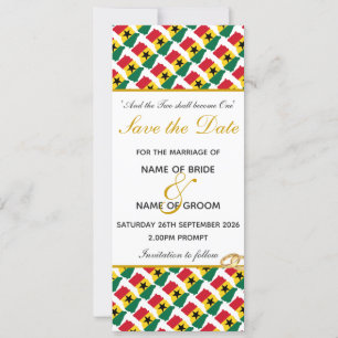 GHANA Christliche Hochzeitsfeier Save The Date