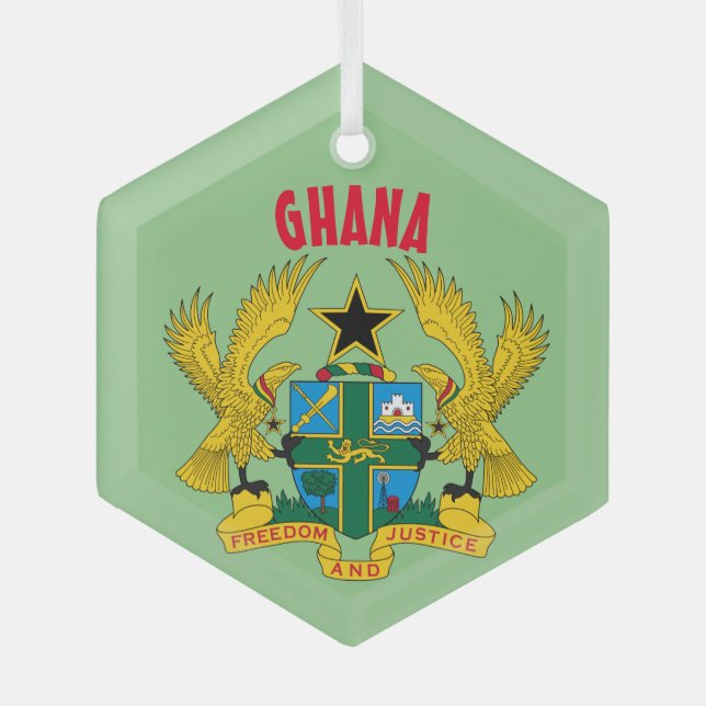 Ghana Custom Glass Ornament (Vorderseite)