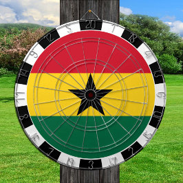 Ghana Dartboard & Ghanaian Flag / Spielbrett Dartscheibe