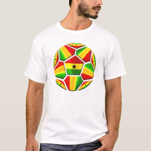 Ghana das Schwarze spielt ghanaische Flaggen des T-Shirt