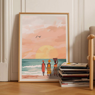 Ghana Druck Ghana Illustration Ghana Reiseplakat Poster