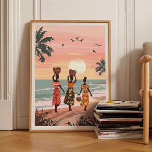 Ghana Druck Ghana Illustration Ghana Reiseplakat Poster