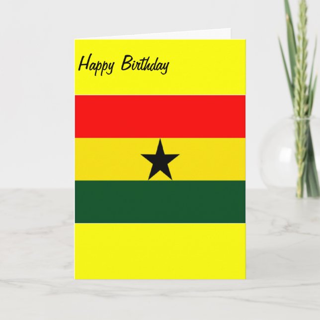 Ghana-Fahne Geburtstag Karte (Vorderseite)