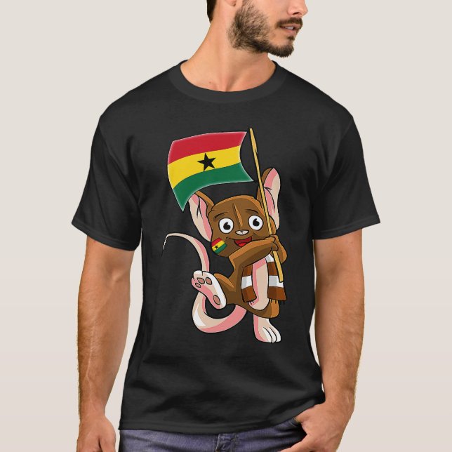 Ghana Fan Mouse T-Shirt (Vorderseite)