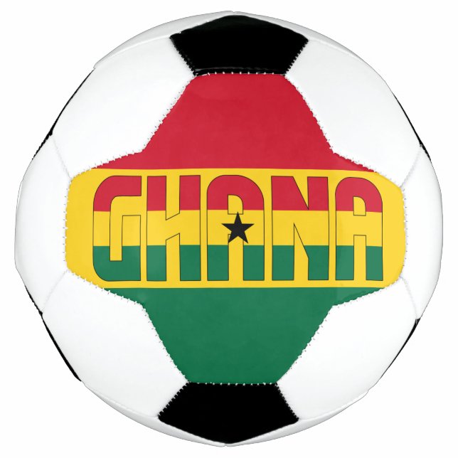Ghana Flag Adortable Patriotic Fußball (Vorderseite)