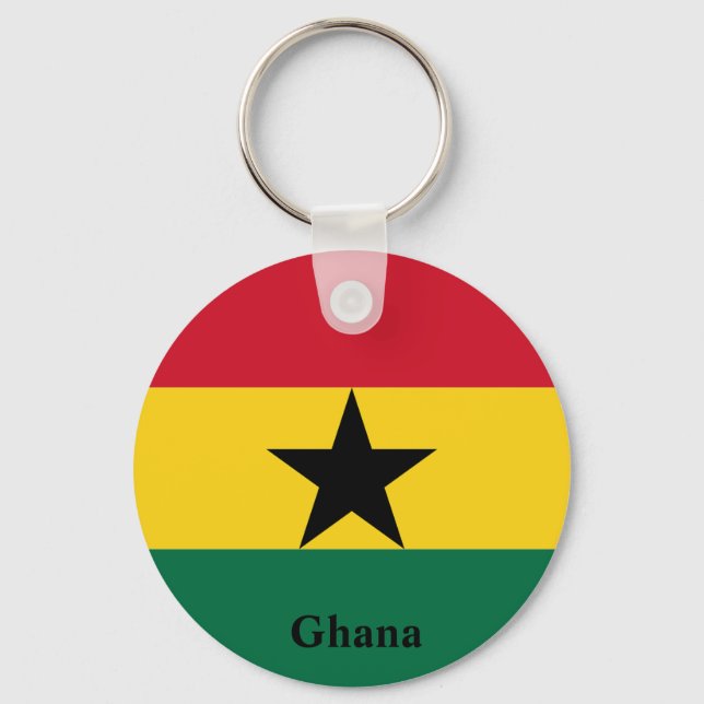 Ghana Flag Afrika Schlüsselanhänger (Vorderseite)