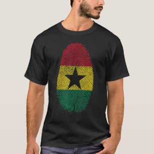 Ghana Flag Fingerprint in meiner DNS für Ghanai T-Shirt