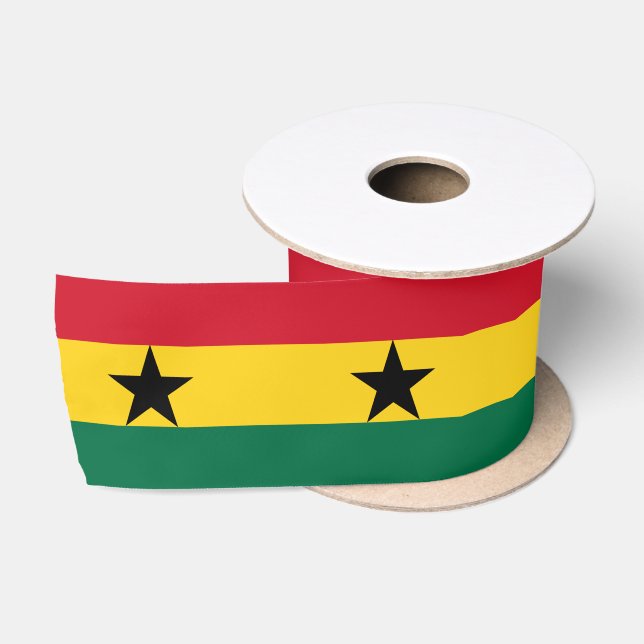 Ghana Flag & Ghana Reise, Urlaub/Sport Satinband (Spule)