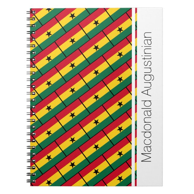 GHANA-Flag - individuelles Notebook-Journal Notizblock (Vorderseite)