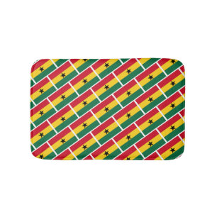 GHANA FLAG Patriotic Geometric Modern Badematte