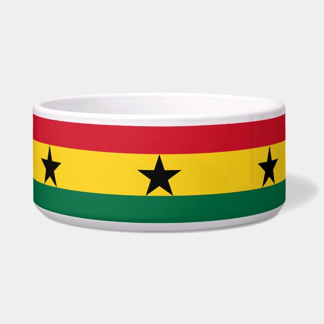 Ghana Flag Pet Bowl Napf (Vorderseite)