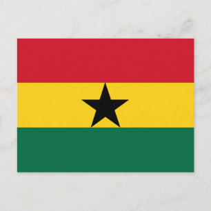 Ghana Flag Postcard Postkarte