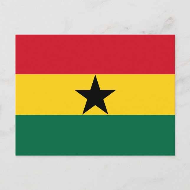 Ghana Flag Postcard Postkarte (Vorderseite)