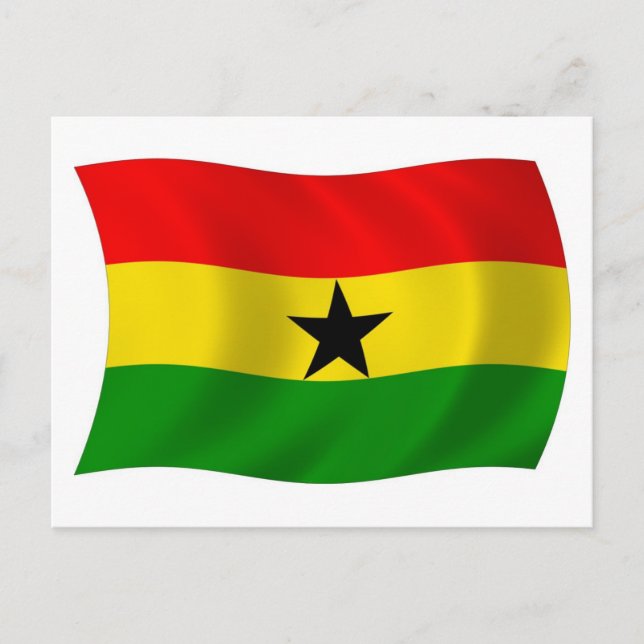 Ghana Flag Postcard Postkarte (Vorderseite)