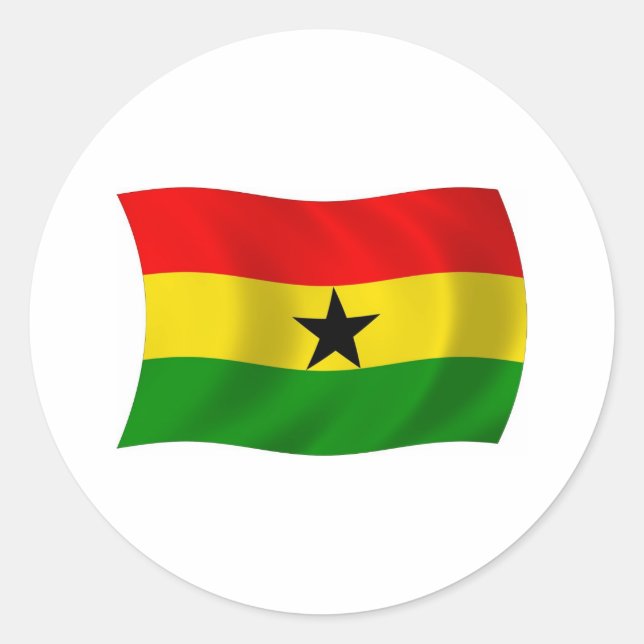 Ghana Flag Sticker (Vorderseite)