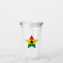Ghana Flag Tumbler Acryltrinkbecher