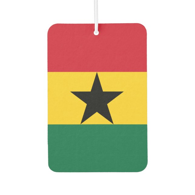 Ghana-Flagge Autolufterfrischer (Vorderseite)
