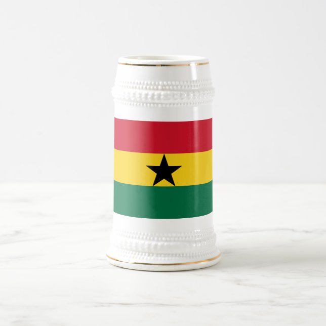 Ghana-Flagge Bierglas (Mittel)
