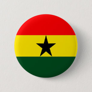 Ghana-Flagge Button