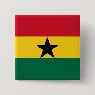 Ghana-Flagge Button