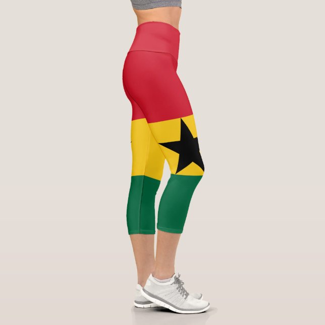 Ghana-Flagge Capri Leggings (Rechts)