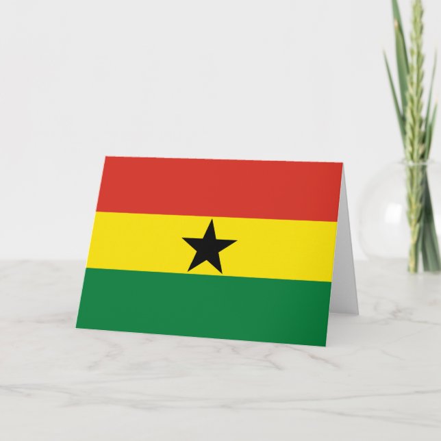 Ghana-Flagge Dankeskarte (Vorderseite)