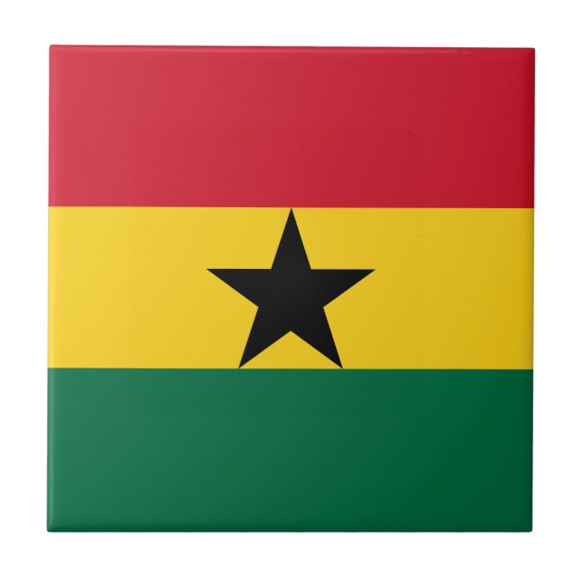 Ghana-Flagge Fliese (Vorderseite)