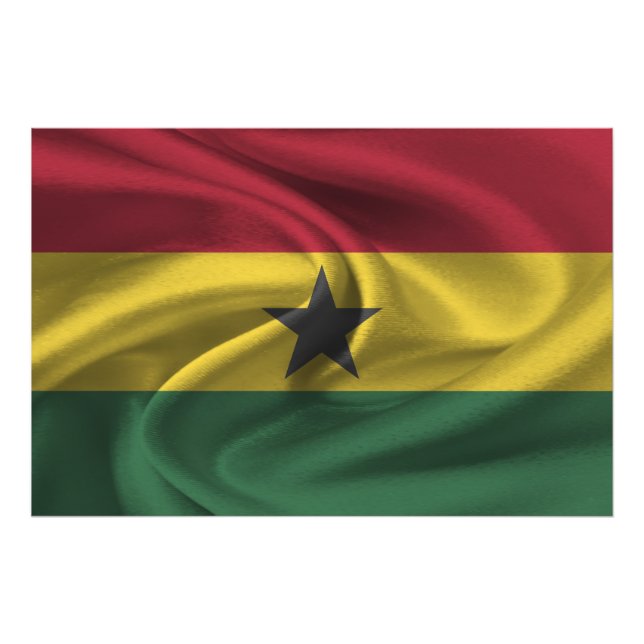 Ghana-Flagge Fotodruck (Vorne)