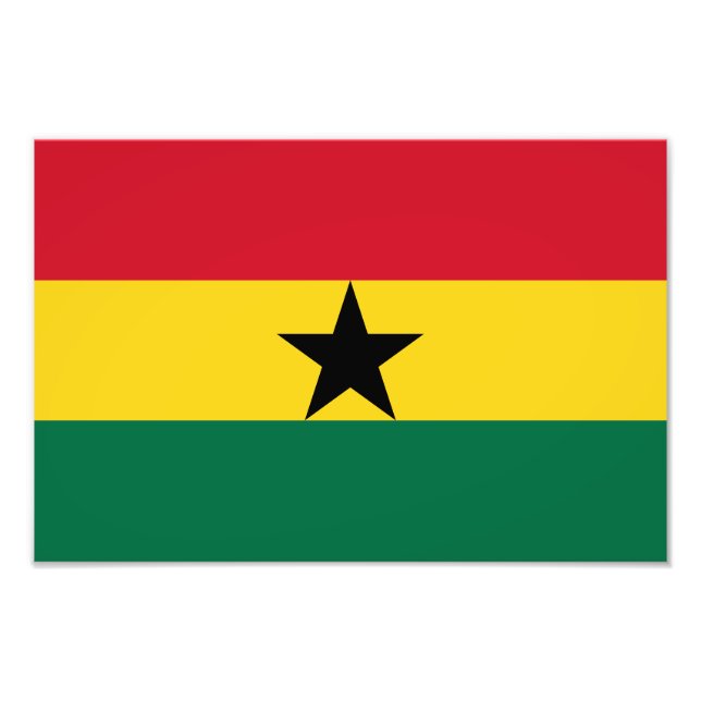 Ghana-Flagge Fotodruck (Vorne)