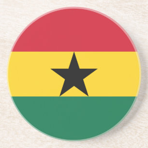 Ghana-Flagge Getränkeuntersetzer