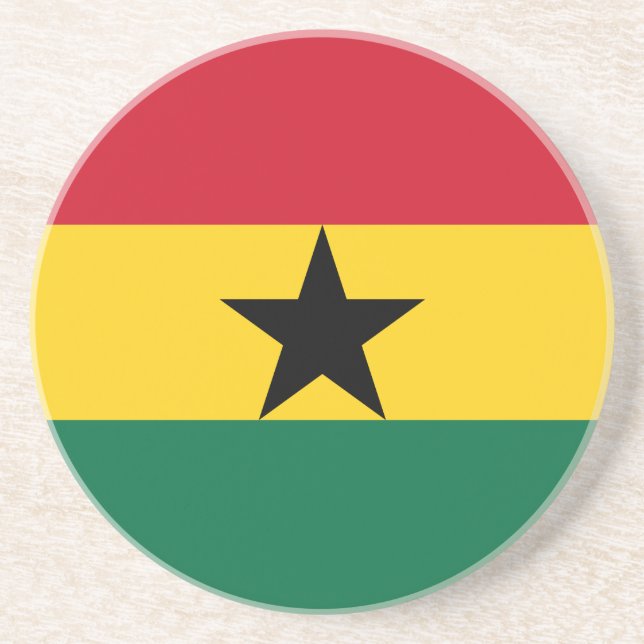 Ghana-Flagge Getränkeuntersetzer (Vorne)