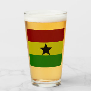 Ghana-Flagge Glas