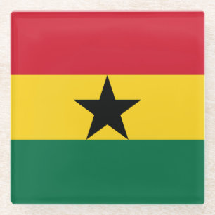 Ghana-Flagge Glasuntersetzer