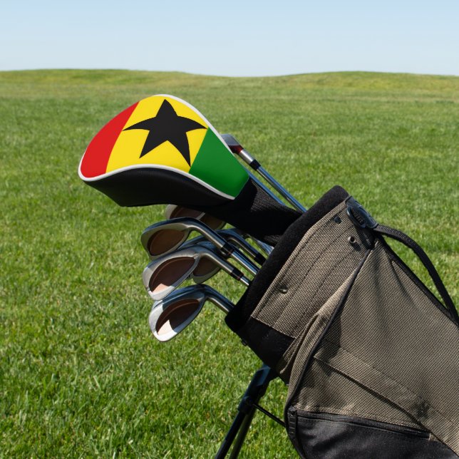 Ghana-Flagge Golf Headcover (In SItu)