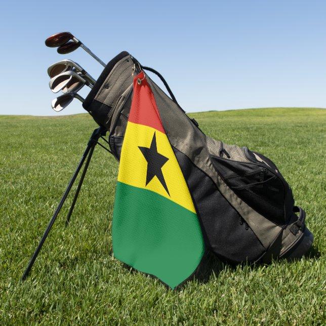 Ghana-Flagge Golfhandtuch (Gras)