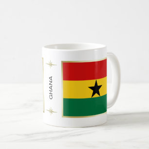 Ghana-Flagge + Karte-Mug Kaffeetasse