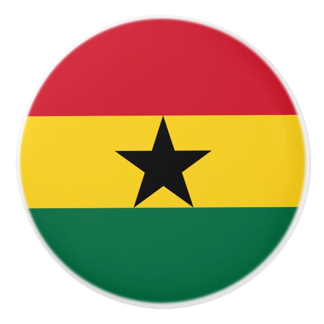 Ghana-Flagge Keramikknauf (Vorderseite)