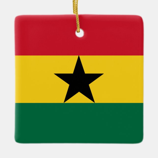 Ghana-Flagge Keramikornament (Vorderseite)